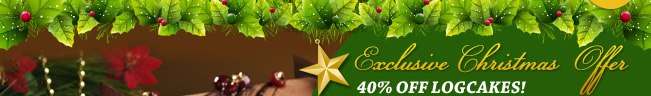 Exclusive Christmas Offer 40% OFF LOGCAKES!